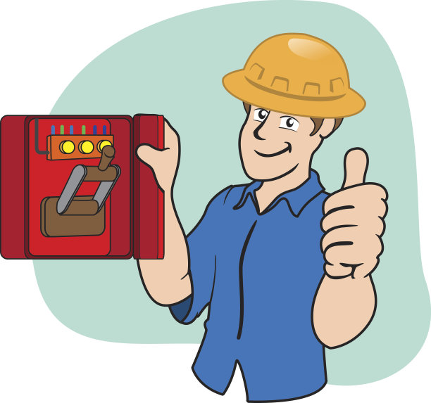 男性按摩师，白人男性，安全地打开能量箱。理想的教育和信息培训材料图片下载