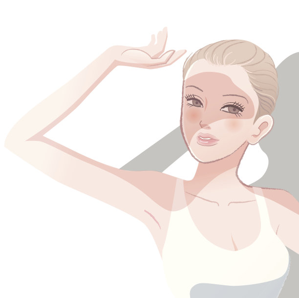 年轻漂亮的女人用手遮住眼睛图片下载