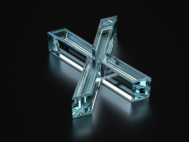 玻璃字母X图片下载
