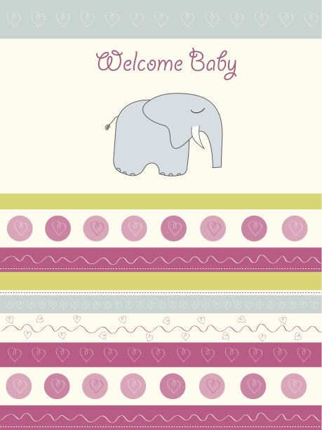 新生男孩通告卡图片下载