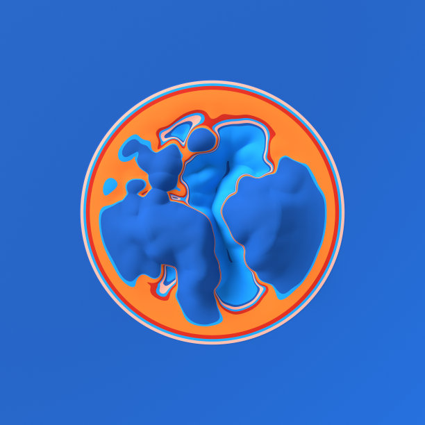 摘要三种彩色圆形图形的三维渲染图片下载