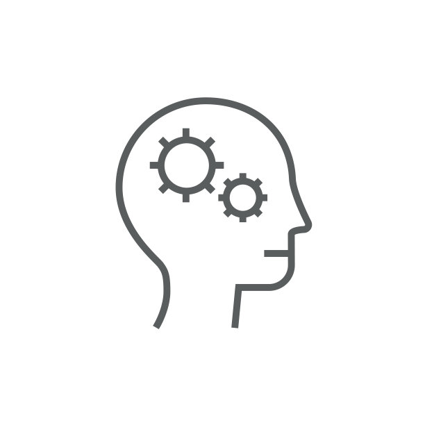 带齿轮线条的人头图标图片下载