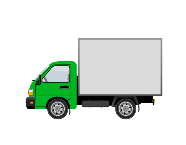 白色背景上孤立的卡车。图片下载