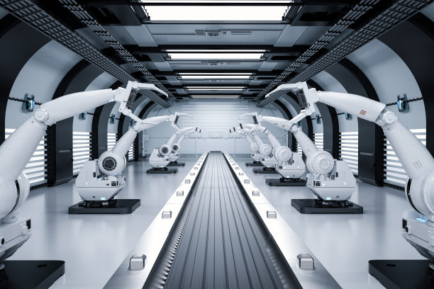 带有传送带的机械臂素材图片