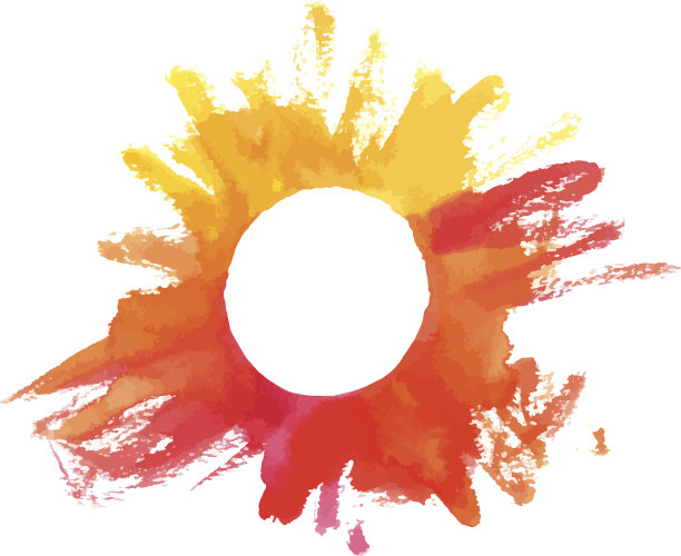 向量水彩纹理框架在秋天的颜色图片下载