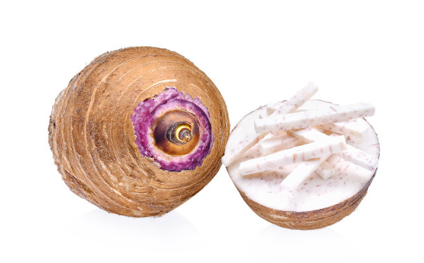 孤立在白色背景上的芋头图片下载