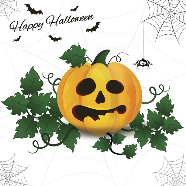 万圣节南瓜矢量插图图片下载