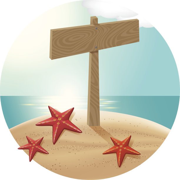 海边的路标图片下载