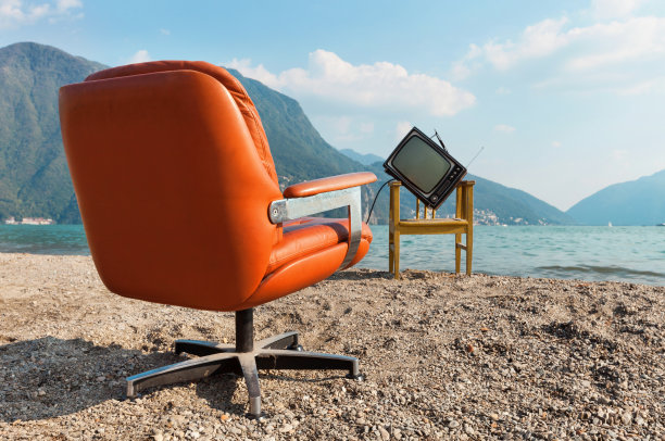 橙色的扶手椅图片下载