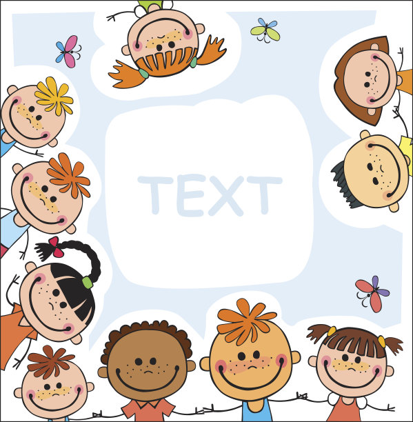 矢量背景空白与孩子夏令营图片下载