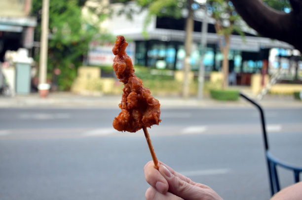 亚洲的沙嗲鸡肉串图片下载
