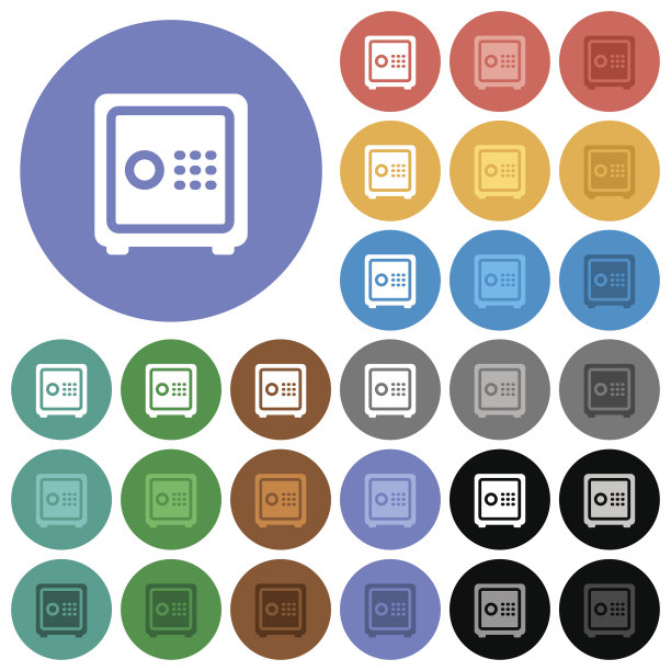 强框圆平多色图标图片下载