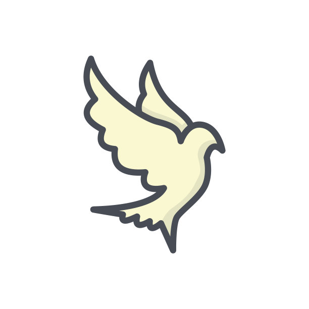 节日复活节彩色图标鸽子图片下载