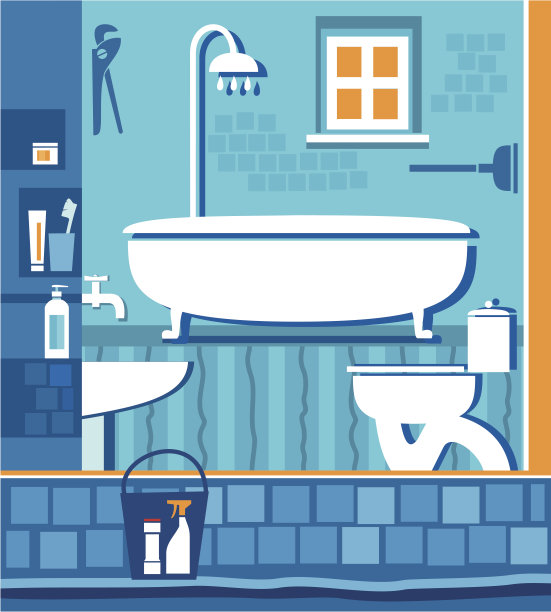 浴室和厕所。图片下载