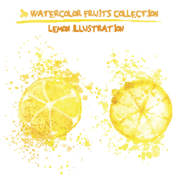 手绘水彩柠檬图片下载