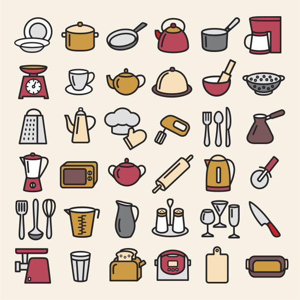 系列厨具图标图片下载