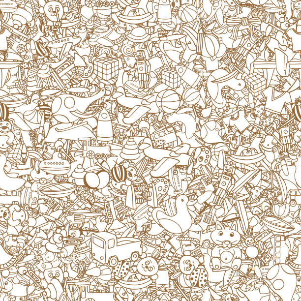 有趣的婴儿玩具套装。图片下载