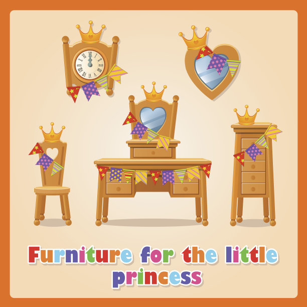 为小公主和她的家人准备的家具图片下载
