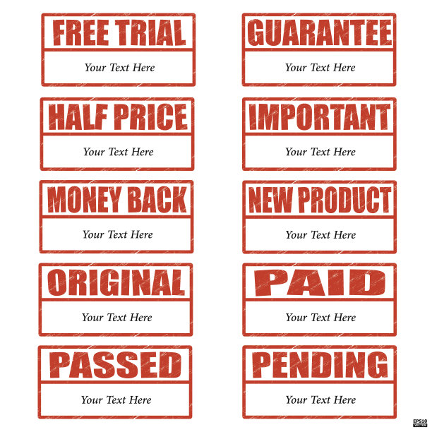 橡胶邮票收集3。每股收益10向量图片下载