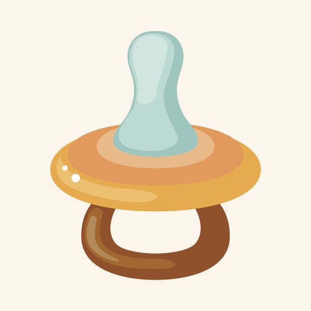 婴儿奶嘴主题元素图片下载