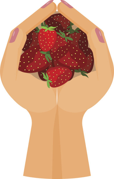 草莓手头图片下载