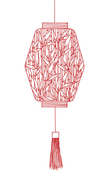 画中国灯笼和日本灯笼图片下载