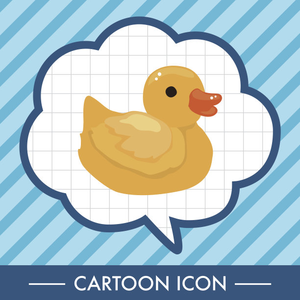 浴室鸭子主题元素图片下载