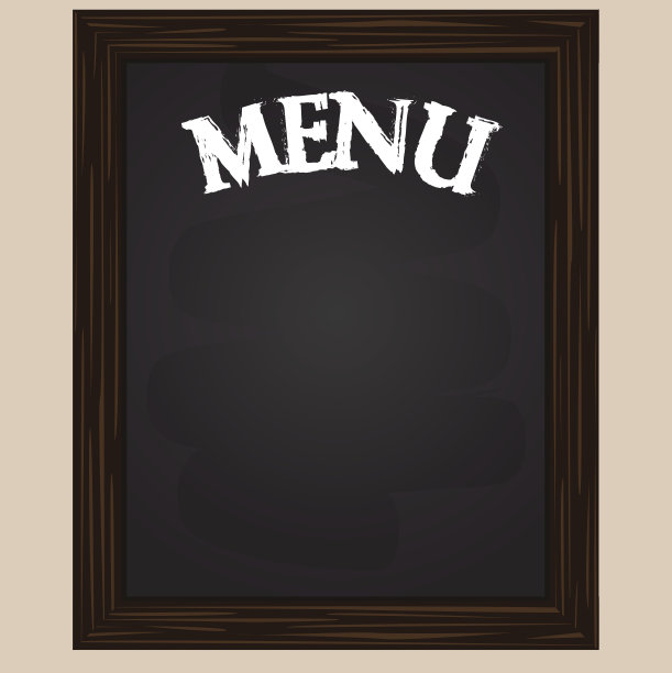 菜单是用粉笔写在黑色背景上的图片下载