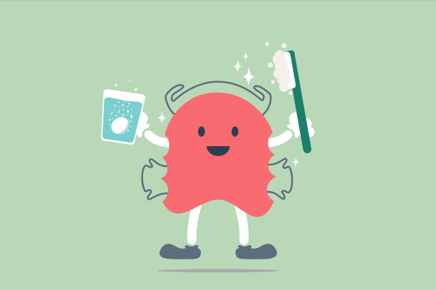 牙科牙套清洁图片下载