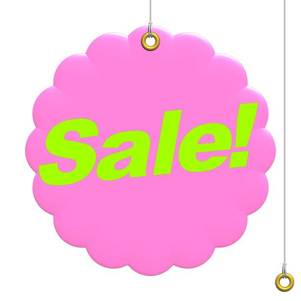 粉红花朵标签图片下载