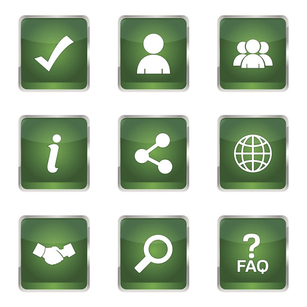 网络互联网广场矢量绿色图标设计集2图片下载