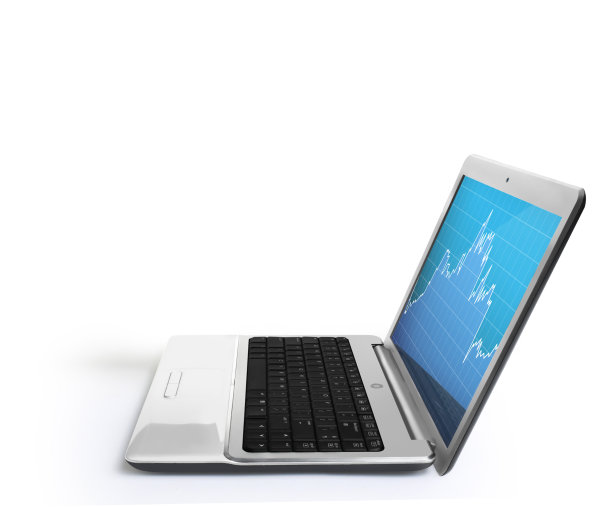 带图表的笔记本电脑图片下载