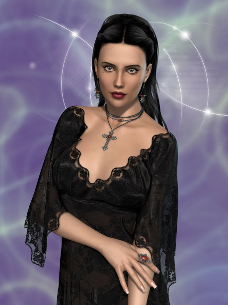 哥特式女性3D渲染图片下载