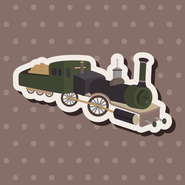 交通列车主题元素向量、eps图片下载