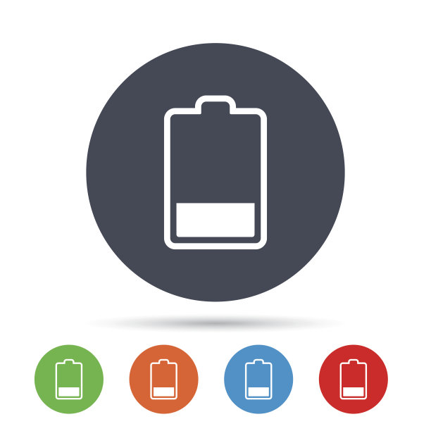 电量不足标志图标。电力的象征。图片下载