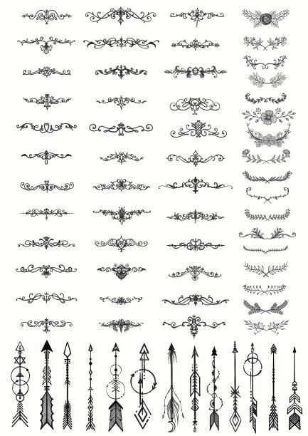 文本分隔符和箭头图片下载