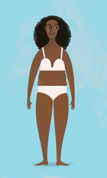 穿白色内衣的大码黑人女人图片下载
