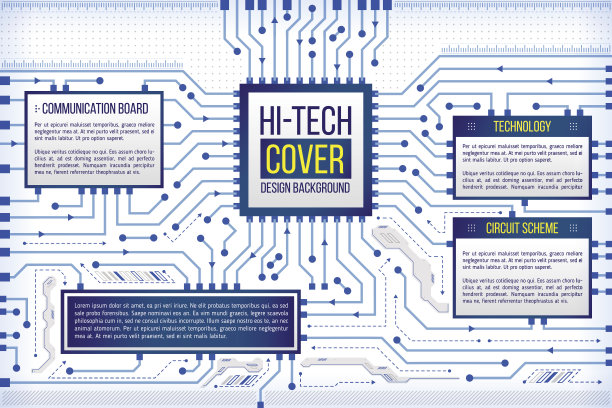 高科技计算机技术的抽象说明图片下载