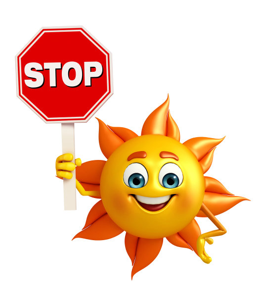 有停车标志的太阳字图片下载