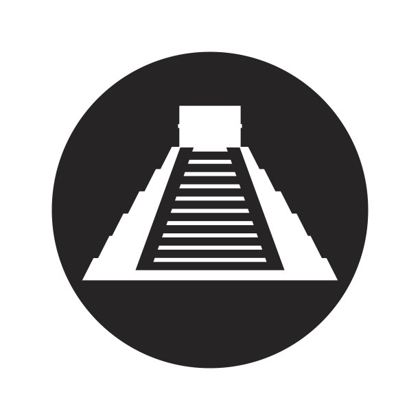 玛雅金字塔孤立的图标图片下载