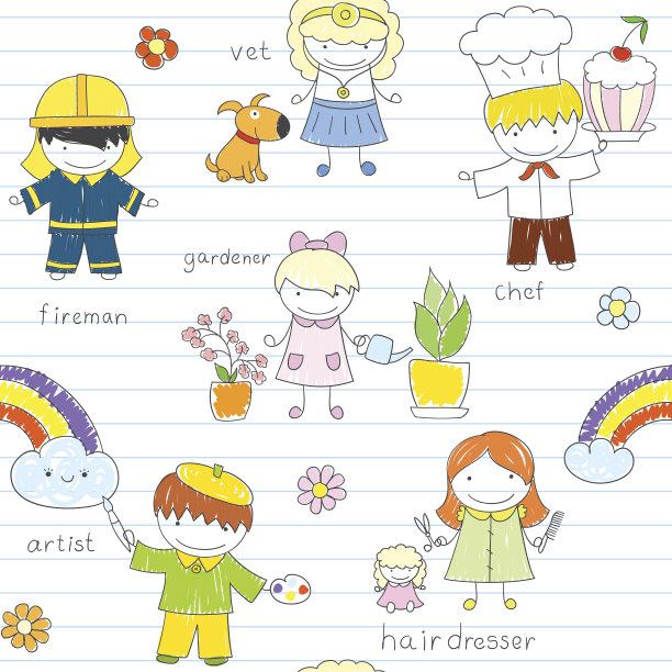 天衣无缝的背景和快乐的孩子图片下载