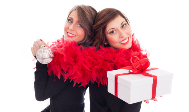 姐妹们庆祝圣诞节图片下载