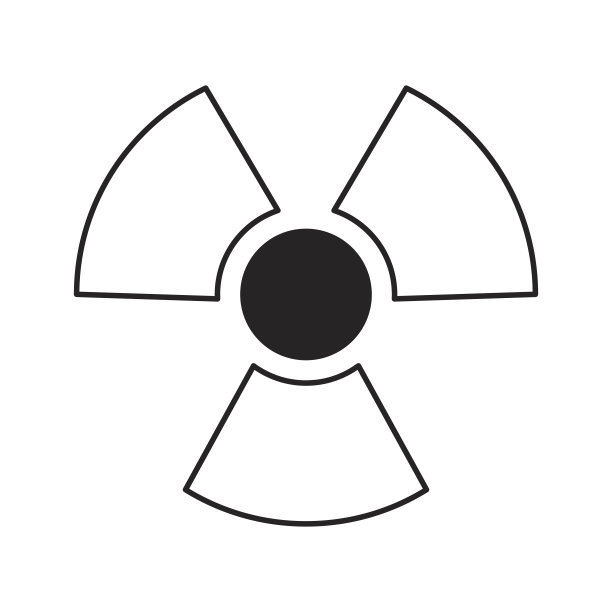 核标志孤立图标图片下载