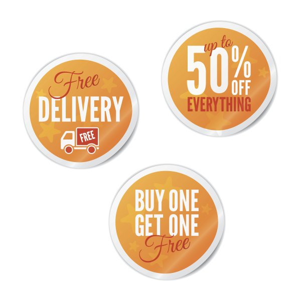 夏天零售贴纸图片下载