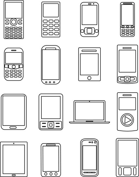 移动设备图标集图片下载