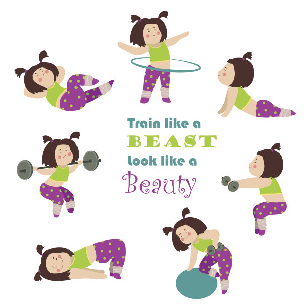 锻炼健身的女孩图片下载