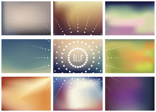 9个不同的景观模糊背景。3号。图片下载