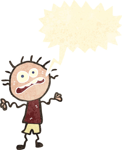 复古卡通焦虑的男人图片下载