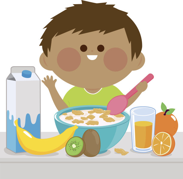 小男孩吃早餐图片下载