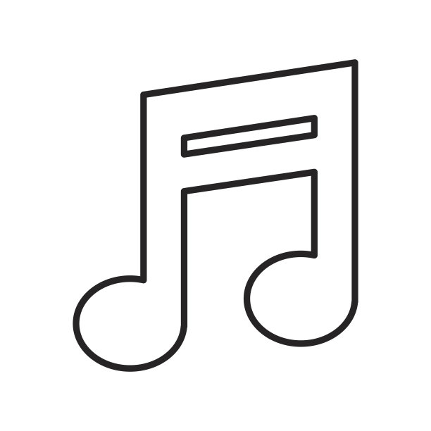 音乐音符孤立图标图片下载